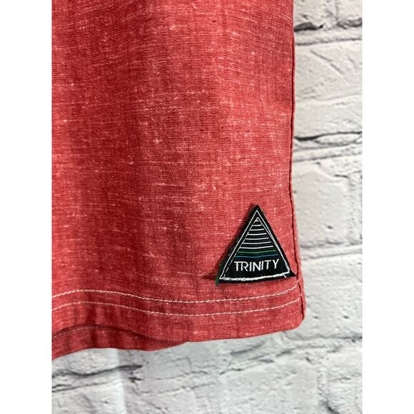 Trinity Board Shorts Swim Patriotic Red White Blue Stare Flag Size 38 Unlined - Picture 4 of 7